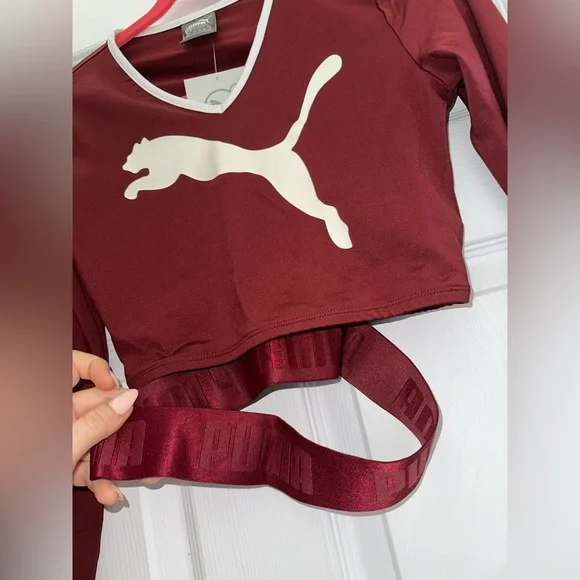Puma Burgundy crop top - XS - Picture 8 of 13
